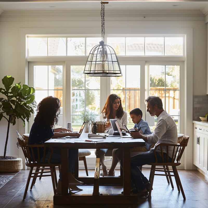 lancelotyu_A_scene_of_a_family_meeting_at_a_dining_room_table_38da4a36-79c2-48a8-bdcb-3c1dab6556d9_3